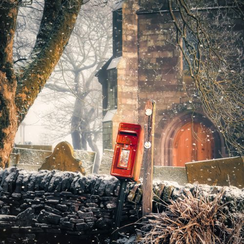 Postbox Snow Church