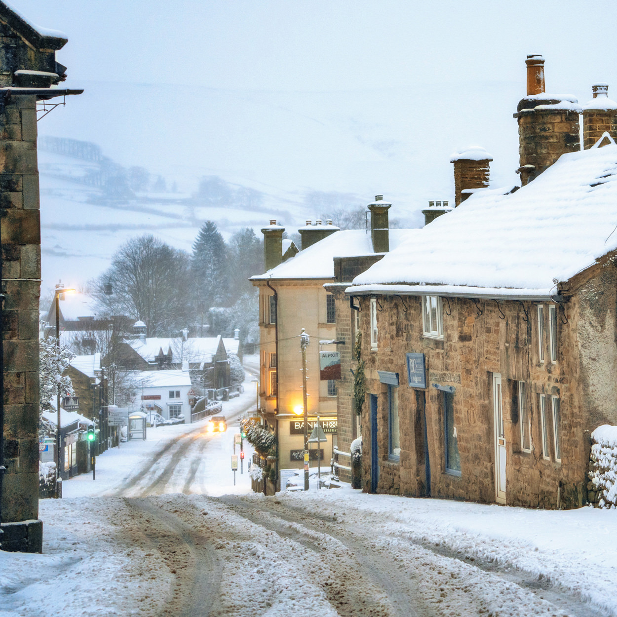Peak District Photography - Hathersage in the snow